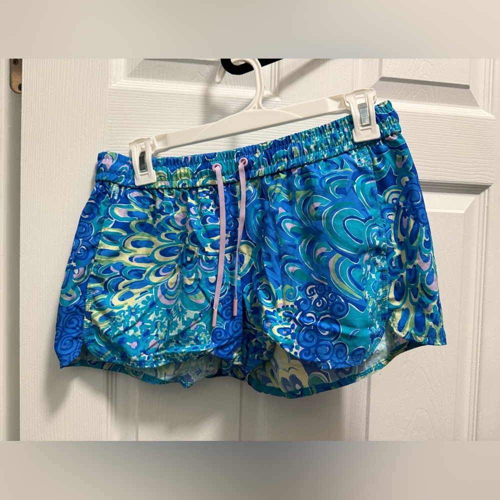 Lilly Pulitzer Luxletic Size Small Vibrant Blue Patterned Women's Shorts